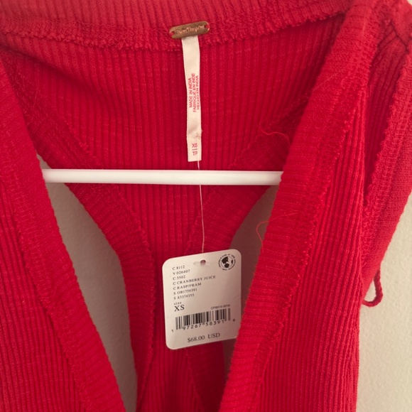 NWT Free People Red Crop Top - Picture 2 of 5